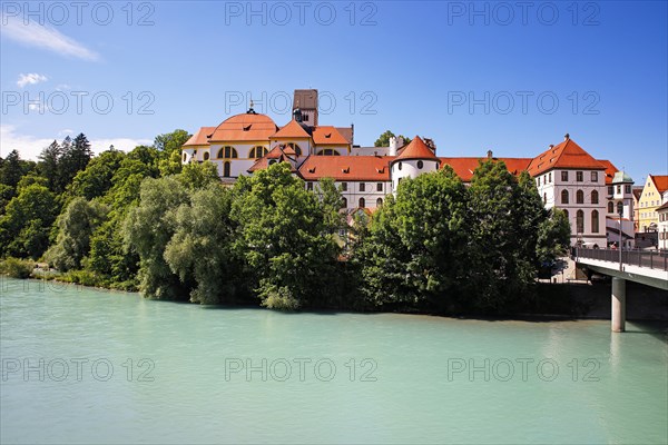 St. Mang Monastery and Town Parish Church on the River Lech