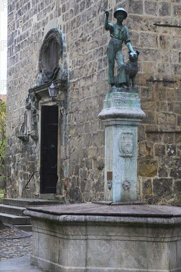 Shaft fountain in front of St. Blasii Church