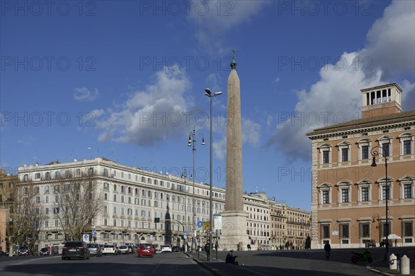 Piazza San Giovanni in Laterano Lateran Square with Egyptian obelisk from Circo Massimo Circus Maximus and Lateran Palace on the right