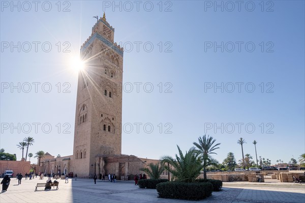 Koutoubia mosque from 12th century in old town of Marrakech