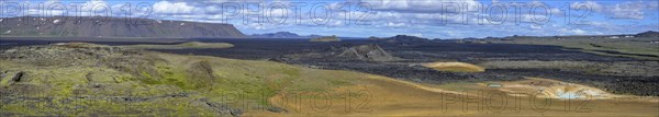 Solfataren Leirhnjukur and lava field behind from 1984