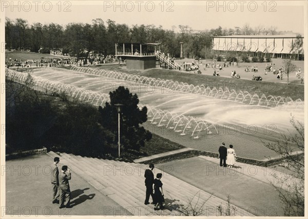 Historical photograph from 1956 of the Hoehenpark Killesberg