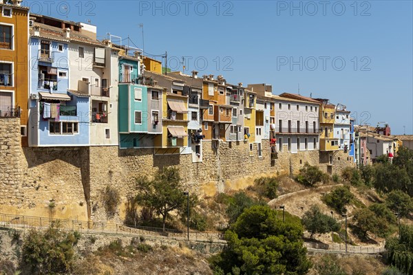 Colorful hanging houses
