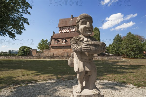 Grotesque gnome of the Baroque in the park