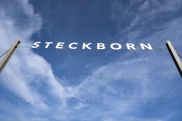 Port sign of Steckborn on Lake Constance