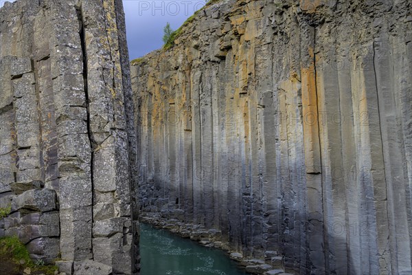 Basalt columns in Stuolagil Canyon