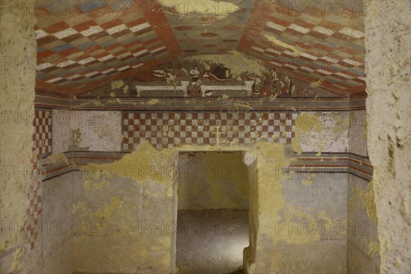 Burial chamber with frescoes