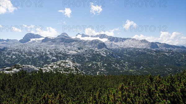 View to the Hallstatt Glacier and High Dachstein