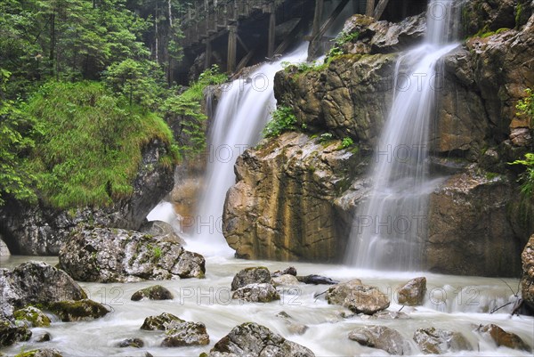 Waterfall near Sebnitz Klamm near Kirnitzsch Klamm