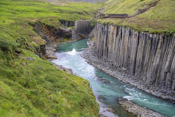 Stuolagil Canyon with viewing platform