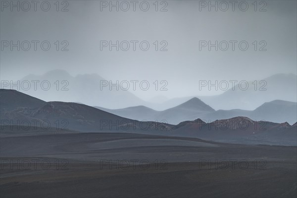 Black lava desert