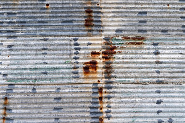 Rust on corrugated iron