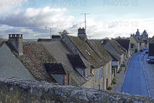 View from the town wall of houses in the Rue de Jouy