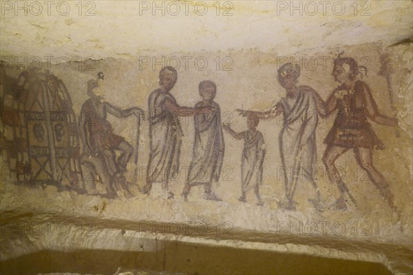 Burial chamber 5636 with frescoes from the 3rd century BC