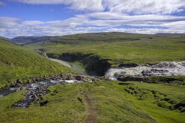 Confluence of the Laugara and the Joekulsa i Fljotsdal