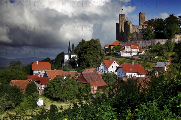 Hanstein Castle on a hill above Bornhagen