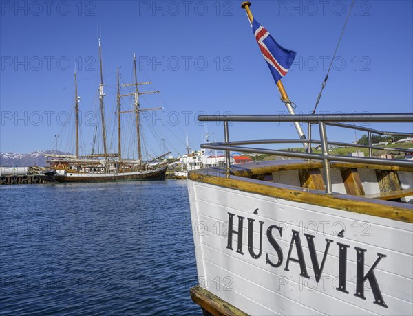 Sailing ship Husavik in the harbour of