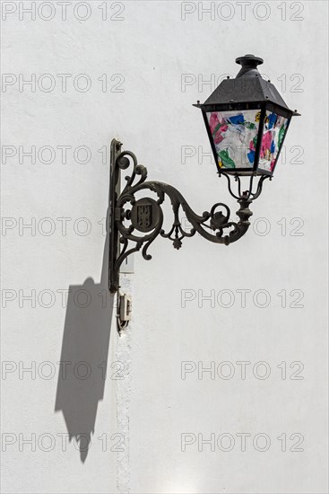 Typical painted street lamp