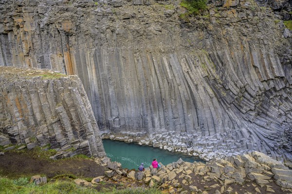 Basalt columns in Stuolagil Canyon