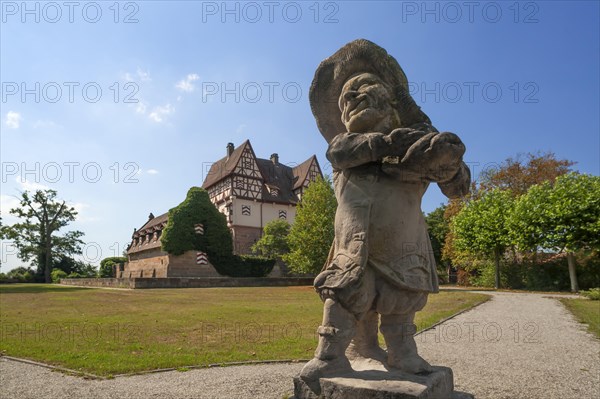 Grotesque gnome of the Baroque in the park