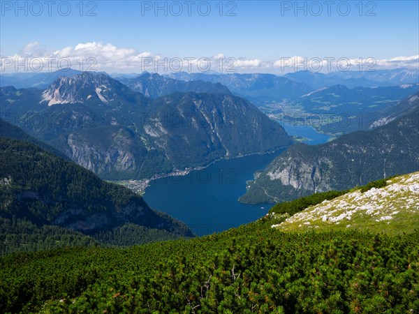 View from Krippenstein with a view of Hallstaetter See