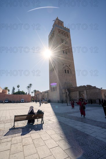 Koutoubia mosque from 12th century in old town of Marrakech