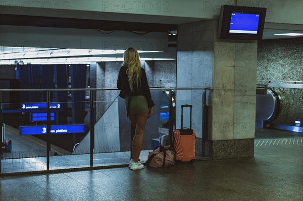 Girl at the train station