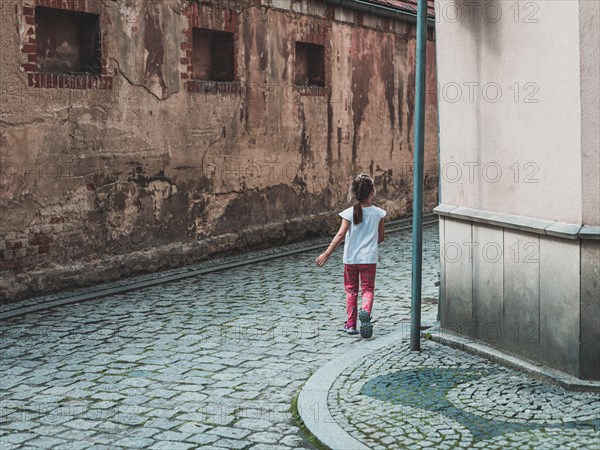 Lone girl on the street