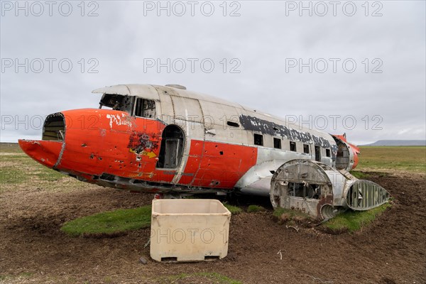 Emergency-landed American Air Force transport aircraft Douglas R4D-6 41-50187