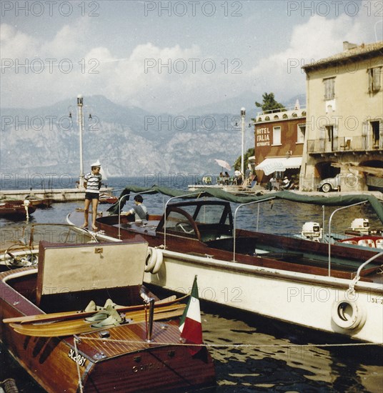 Lake Garda in 1960: Port of Malcesine