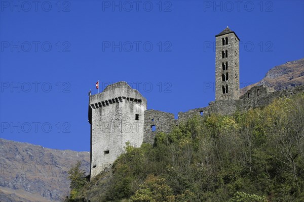 Ruins of the castle Castello di Mesocco