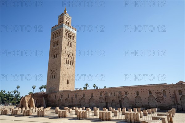 Koutoubia mosque from 12th century in old town of Marrakech