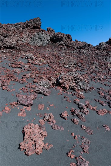 Reddish lava rock