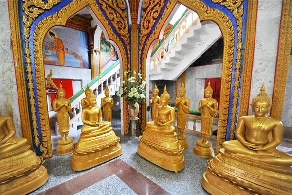 Gilded Buddha statues