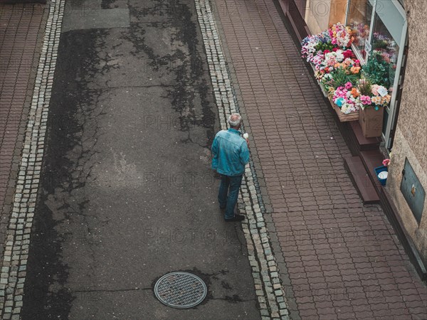Man in a denim clothes