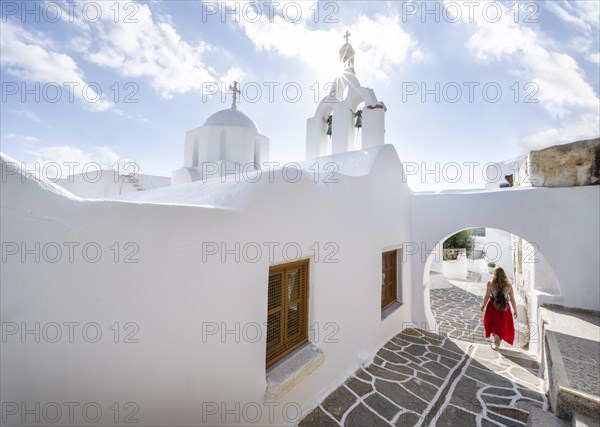 Young woman at a church