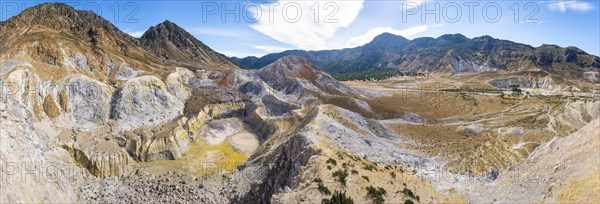 Caldera volcano with pumice fields