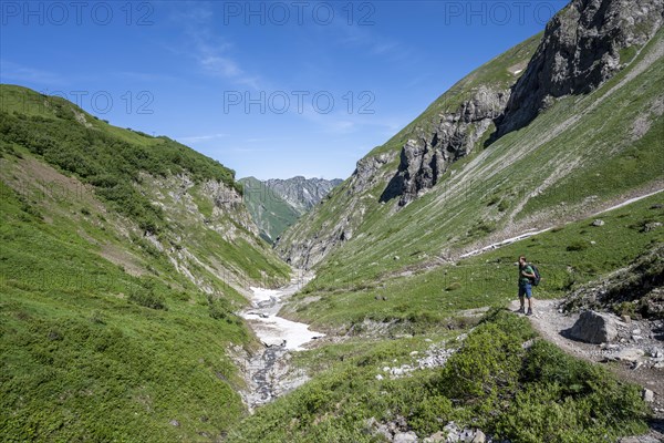 Hiker on hiking trail