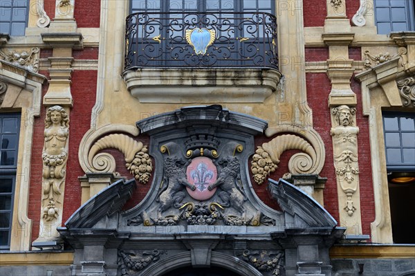 Entrance to the old stock exchange in Lille