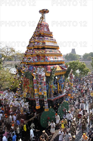 Temple Chariot festival in Kapaleeswarar temple at Mylapore in Chennai