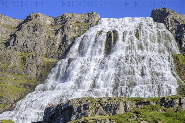 Dynjandifoss with brave photographer