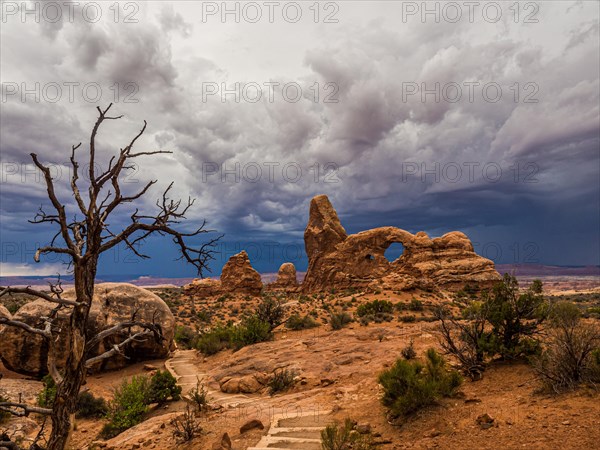 Thunderclouds over Turret Arch