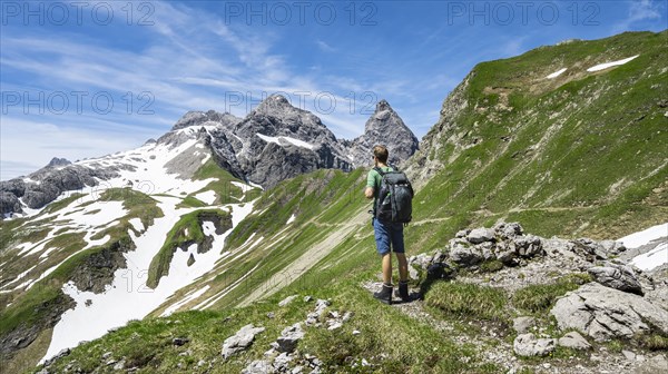 Hiker on hiking trail