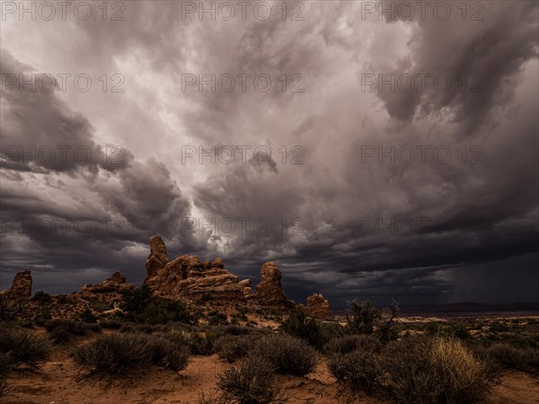 Thunderclouds over Turret Arch