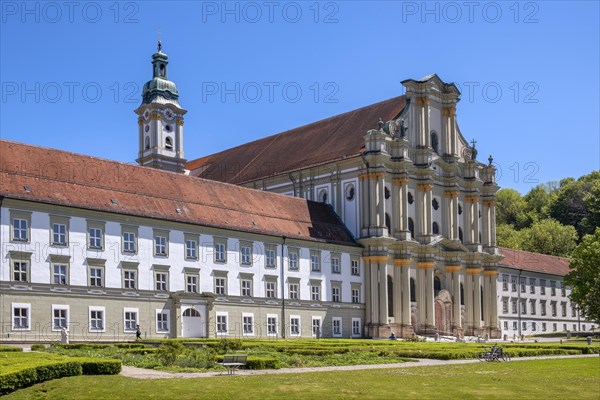 Parish Church of the Assumption of the Virgin Mary from the Fuerstenfeld monastery courtyard