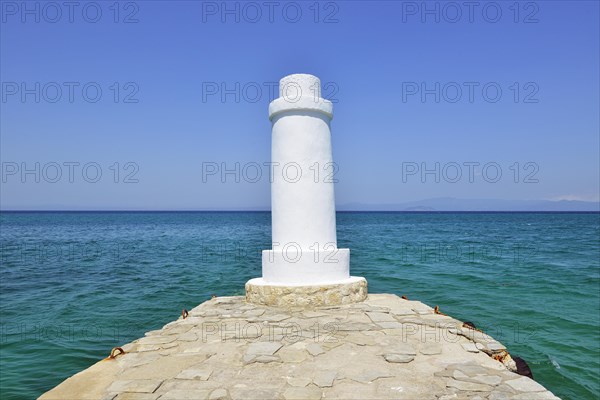 Pier in the Aegean Sea. Pefkohori