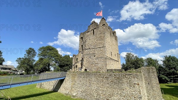 Ruin of partially reconstructed former moated castle Altendorf from the Middle Ages