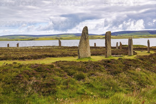 Neolithic stone circle by a loch