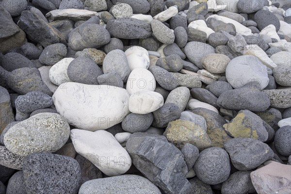 Round stones on the beach