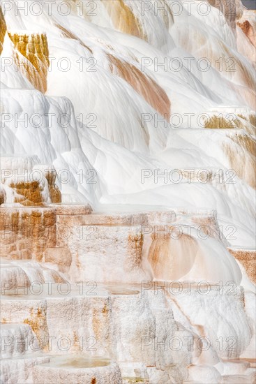 Sinter terraces with calcareous tuff deposits